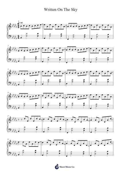 Written On The Sky - Max Richter Sheet Music by Max Richter-Arr.Huttwer Sampland