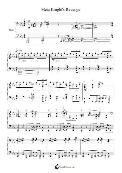 Meta Knight's Revenge Sheet Music by Musashi.H-Arr.Maudfox Mikejames