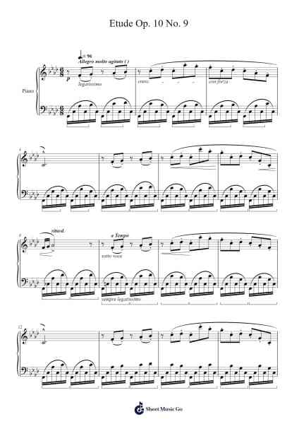 Etude Op. 10 No. 9 in F Minor Sheet Music by Frédéric Chopin-Arr.Dunnie Hazme