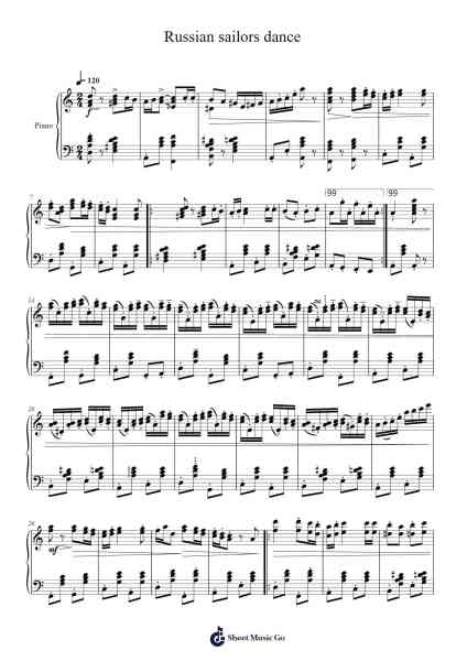 Russian Sailors' Dance from The Red Poppy Sheet Music by Reinhold Glière-Arr.Funkdrich Mansbing