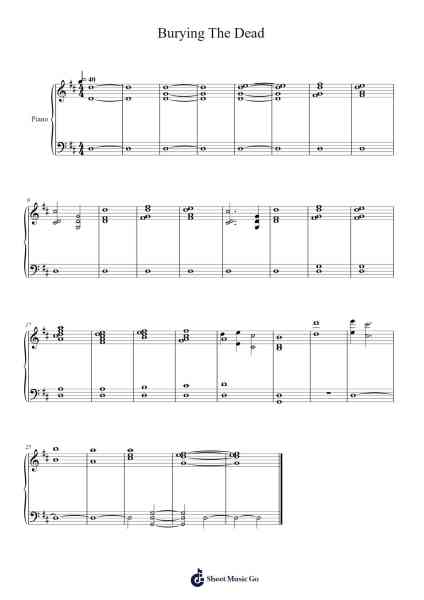 Burying The Dead Sheet Music by Kevin Kiner-Arr.Graynix Johncarr