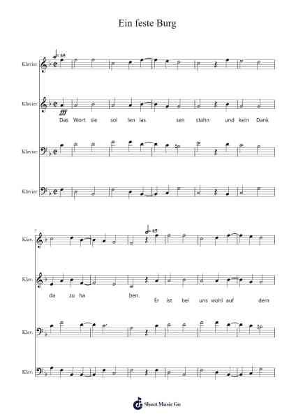 Ein feste Burg Sheet Music by Golder-Arr.Bunharine Coftroy