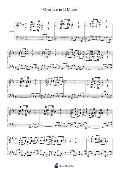 Overture in B Minor Sheet Music by MrBobbyGuy3-Arr.Scottcy Bachfinn