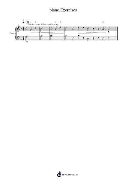 piano Exercises Sheet Music by Nibedchhetri-Arr.Keatssoll
