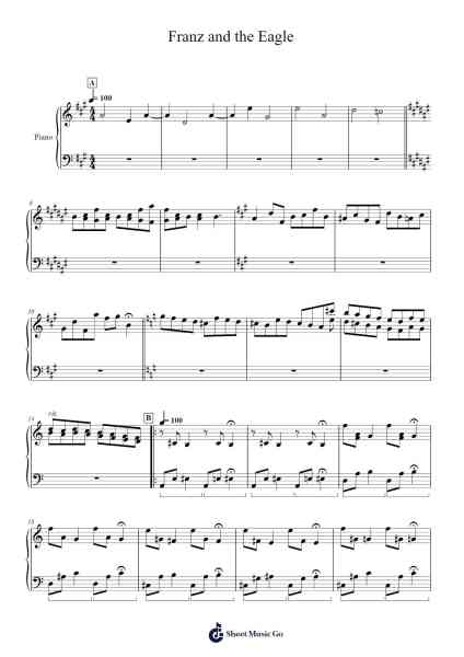 Franz and the Eagle Sheet Music by Yo-Yo Ma/Stuart Duncan/Edgar Meyer/Chris Thile-Arr.Scripla Brookfe