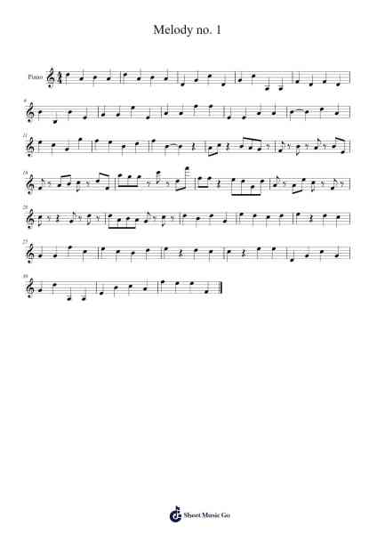 Melody no. 1 Sheet Music by Lareesha Carpenter-Arr.Lancemen Hazjosh