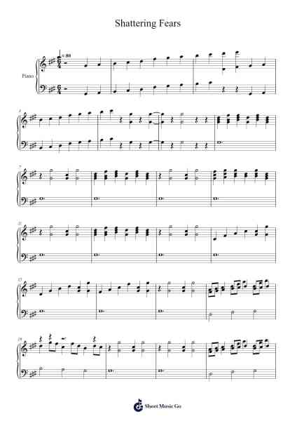 Shattering Fears Sheet Music by Jonadab the Uns-Arr.Drewyes Deirty