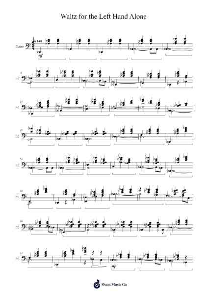 Waltz for the Left Hand Alone Sheet Music by Alessio Marchi Beldì-Arr.Mollpag