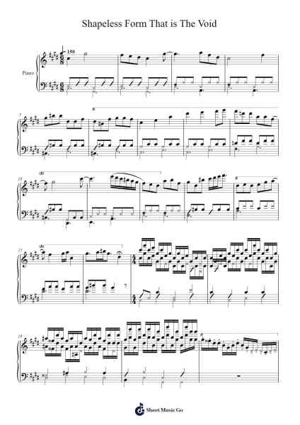 Shapeless Form That is The Void Sheet Music by The Voidling-Arr.Davehume