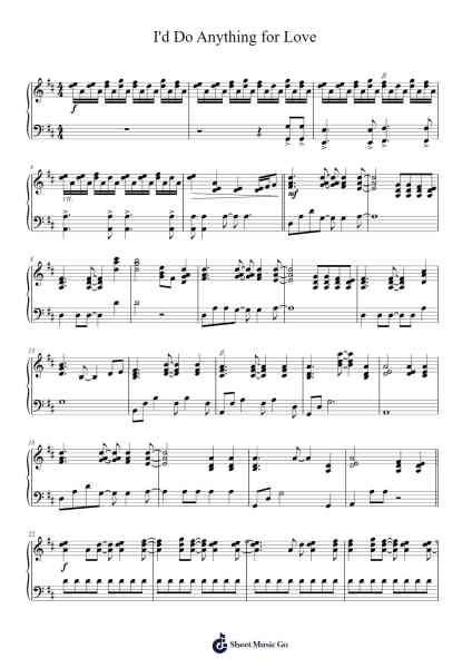 I'd Do Anything for Love Sheet Music by Unknown author-Arr.Ruthfitch Jackjoy
