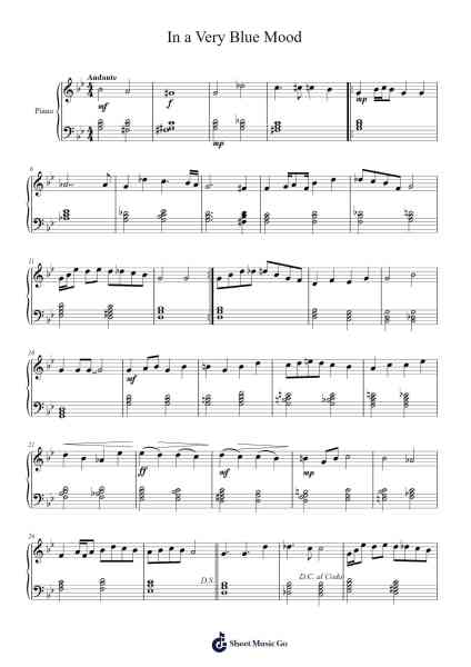 In a Very Blue Mood Sheet Music by Griffin "Griffey" Gillen-Arr.Jusmens