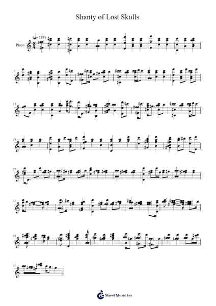 Shanty of Lost Skulls Sheet Music by Gribbly-Arr.Jusmens
