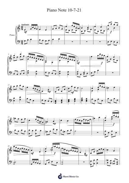Piano Note 10-7-21 Sheet Music by Jamesstone-Arr.Bettiane Rexpoe