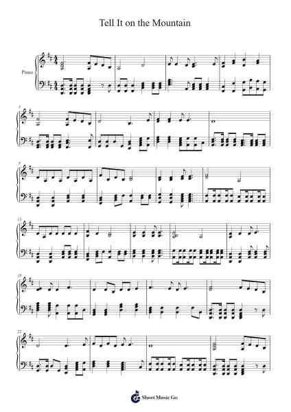 Tell It on the Mountain Sheet Music by Ng T.Y.-Arr.Leeles Stoweser