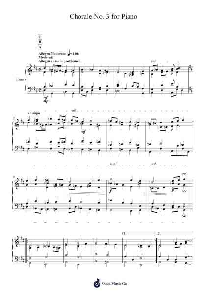 Chorale No. 3 for Piano Sheet Music by Yağız Arslan-Arr.Mattvey Chilrick