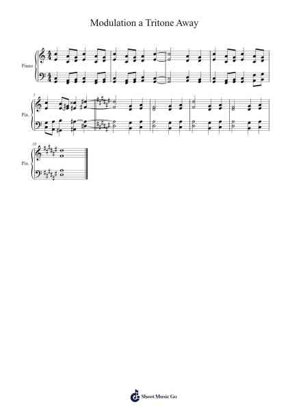Modulation a Tritone Away Sheet Music by menecyco-Arr.Ogreen Belker