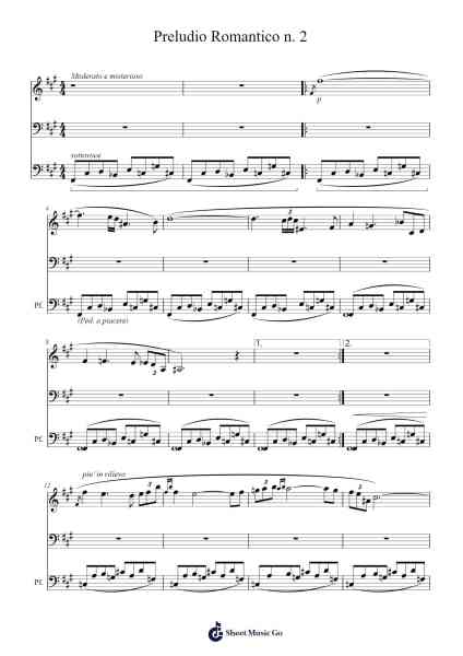 Preludio Romantico n. 2 Sheet Music by Padglas Jefh-Arr.Warmew