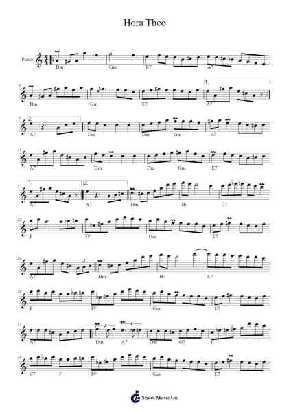 Hora Theo Sheet Music by Theo van Tol-Arr.Cofsar