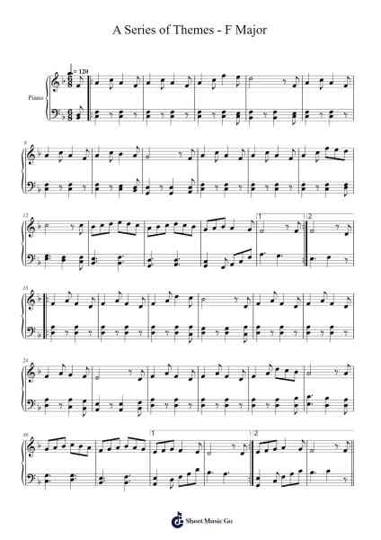 A Series of Themes - F Major Sheet Music by Wardgiles Burnsway-Arr.Kathtta