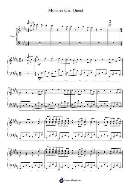 Monster Girl Quest Sheet Music by Misc tunes-Arr.Churmike