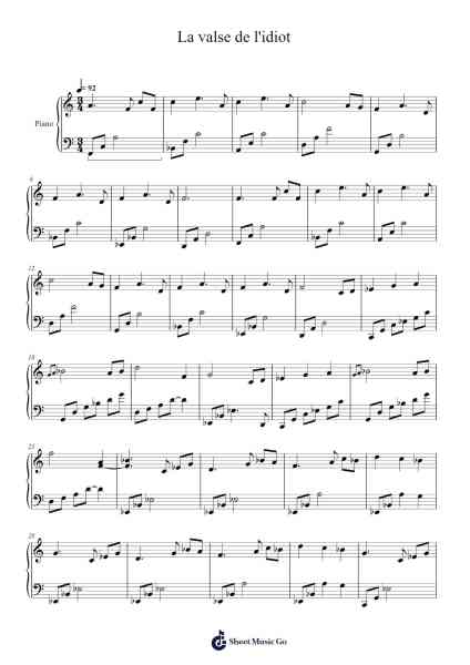 La valse de l'idiot Sheet Music by Michel Rivard-Arr.Mattbart Stephy