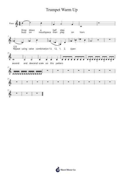 Trumpet Warm Up Sheet Music by undefined-Arr.Bettiane Rexpoe