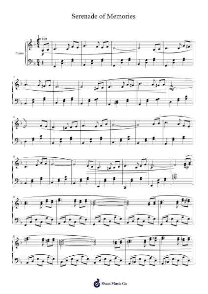 Serenade of Memories Sheet Music by Masao Aichi-Arr.Manssaul Dexy