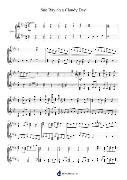 Sun Ray on a Cloudy Day Sheet Music by Wissam Malaeb-Arr.Gregdi