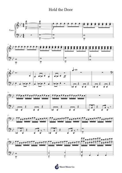 Hold the Door Sheet Music by Ramin Djawadi-Arr.Hewdys