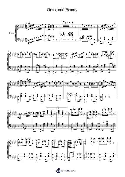 Grace and Beauty Sheet Music by lilbuddy0021-Arr.Shamens Xedric
