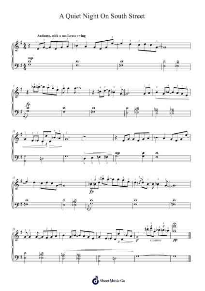 A Quiet Night On South Street Sheet Music by Bill Hilton-Arr.Hartepeare