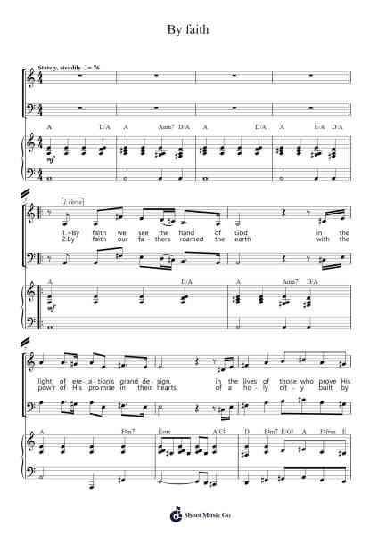 By faith Sheet Music by Keith and Kristyn Getty-Arr.Wheenan