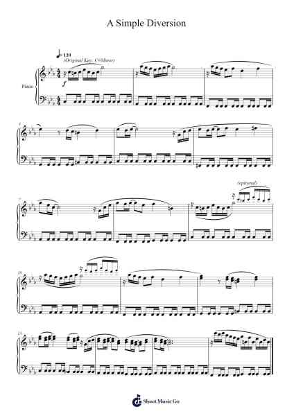 A Simple Diversion Sheet Music by Toby Fox-Arr.Leron