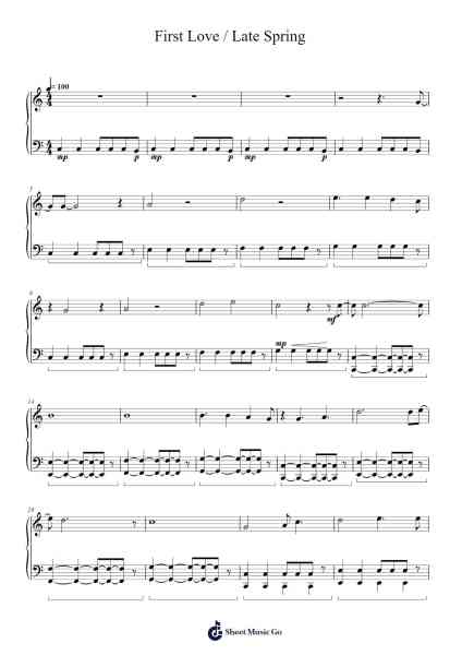 First Love / Late Spring Sheet Music by Mitski-Arr.Uppold Bruckey