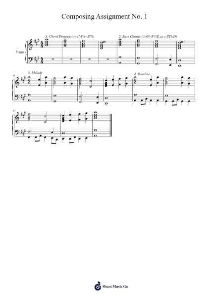Composing Assignment No. 1 Sheet Music by Aiden Lim-Arr.Pennlyle Ferpkins