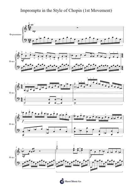 Impromptu in the Style of Chopin (1st Movement) Sheet Music by Kimrion Bessbes-Arr.Ausdre