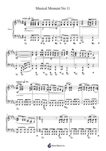 Musical Moment No. 11 Sheet Music by Hrvoje Staneković-Arr.Tesssaul