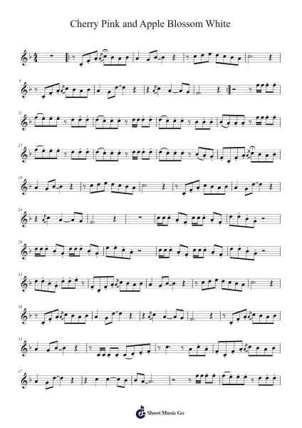 Cherry Pink and Apple Blossom White Sheet Music by Unknown author-Arr.Warges Morestone