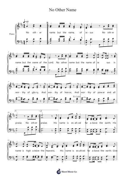 No Other Name Sheet Music by Francis Adelman-Arr.Holtbelle