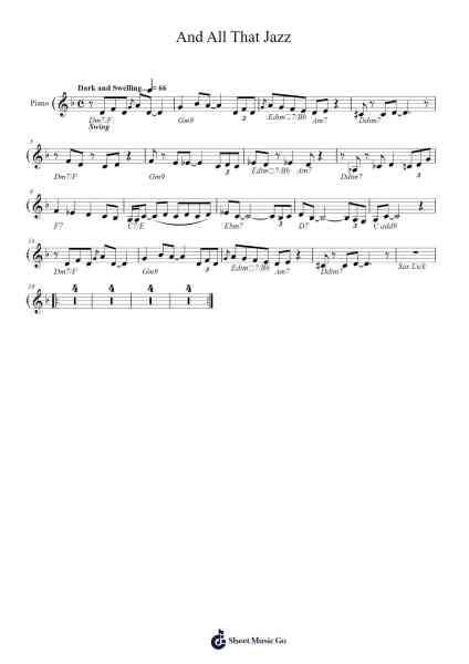 And All That Jazz Sheet Music by C. Mark-Arr.Upcroft Mayniei