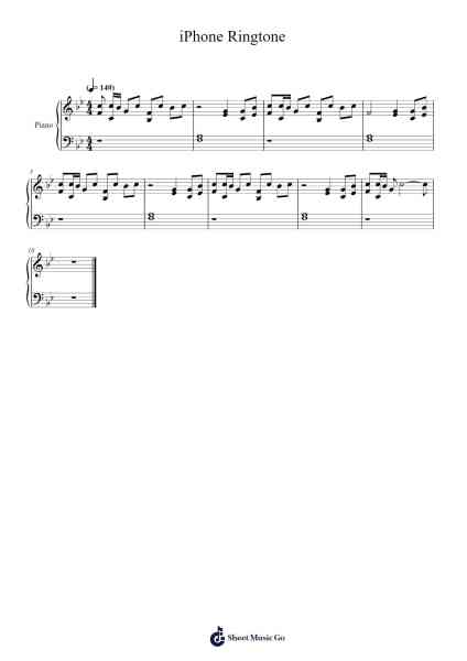 iPhone Ringtone Sheet Music by Xiaomi-Arr.Himorse
