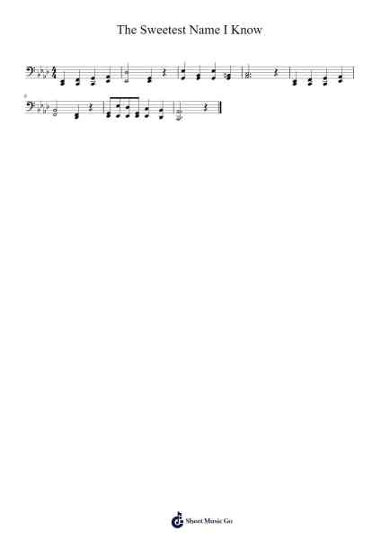 The Sweetest Name I Know Sheet Music by Unknown author-Arr.Bisay