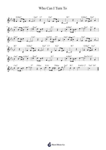 Who Can I Turn To Sheet Music by Anthony Newley/Lesley Bricusse-Arr.Turdrea
