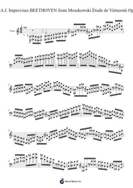 Étude de Virtuosité Op. 72, No. 1 Sheet Music by Musenet A.I.-Arr.Kercox