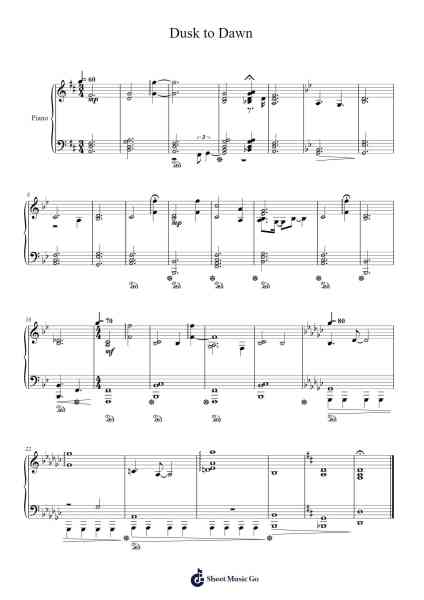 Dusk to Dawn Sheet Music by Simon Pegasus-Arr.Mcian Keithhal
