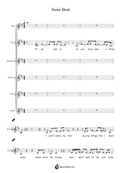 Same Boat Sheet Music by Lizzy McAlpine-Arr.Wildeke Jefbeth