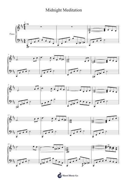 Midnight Meditation Sheet Music by Masao Aichi-Arr.Leeles Stoweser