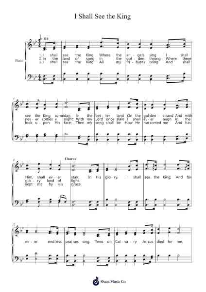 I Shall See the King Sheet Music by Bentley DeFrost Ackley-Arr.Lytnoah