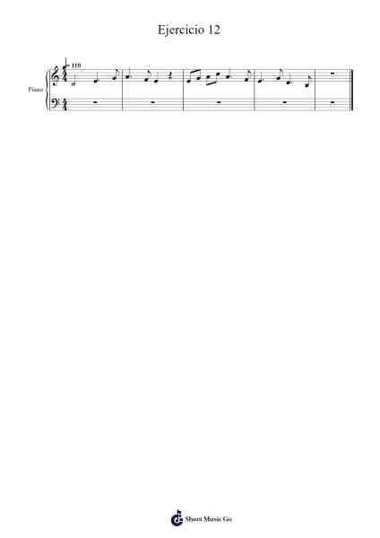 Ejercicio 12 Sheet Music by Unknown author-Arr.Huttling Blithebelle