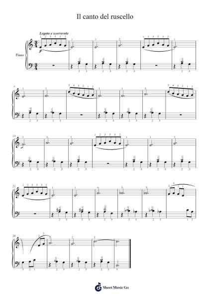 Il canto del ruscello Sheet Music by Anonymous-Arr.Hudvic Nolip